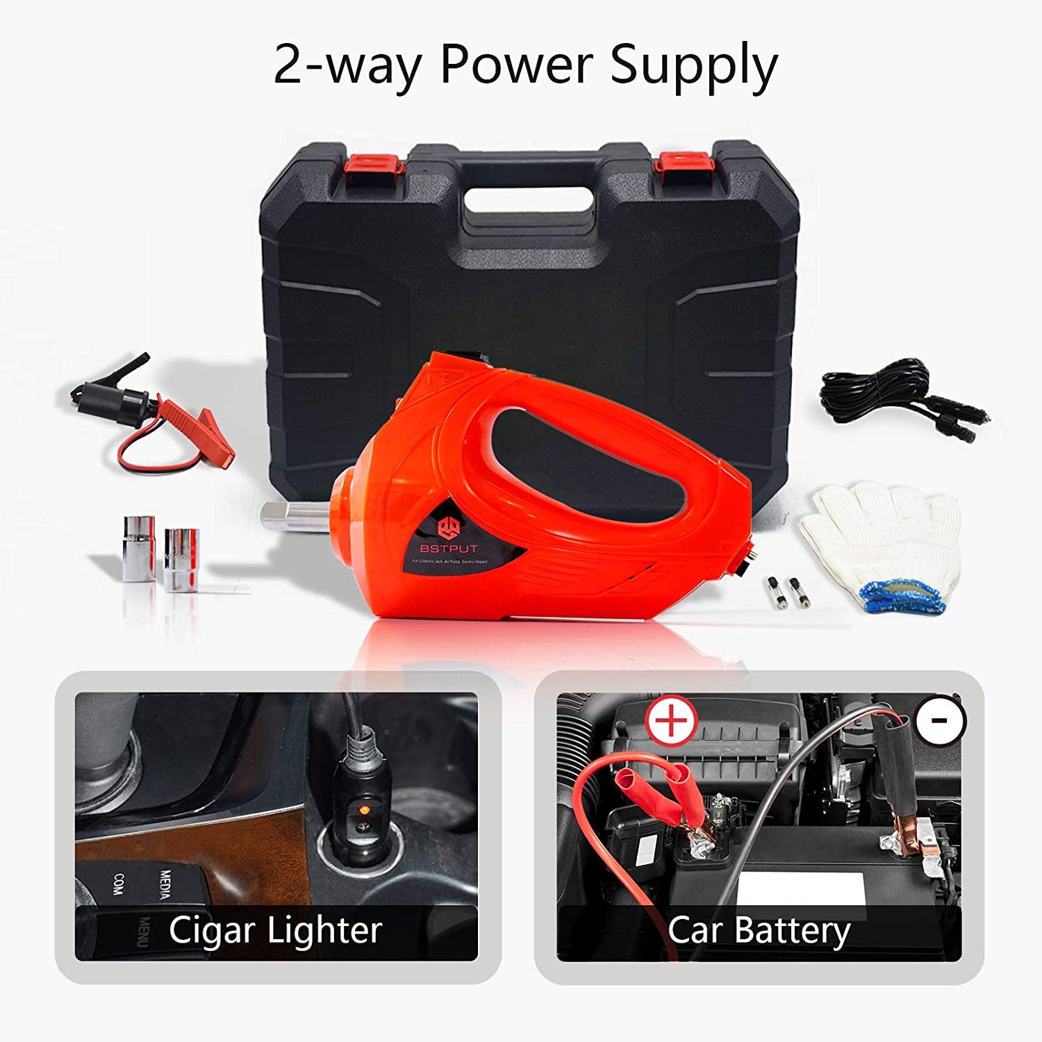 E-HEELP, E-HEELP Electric Impact Wrench 12V 480N.M Emergency Tool Kit for Car Tire Changes