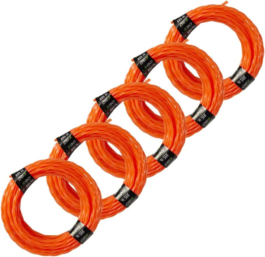 EGO Power+, EGO Power+ AL2420P Pre-Cut 0.095-Inch Twisted Line (5-Pack) for EGO 56-Volt 15-Inch Trimmer & Multi-Head String Trimmer Attachment