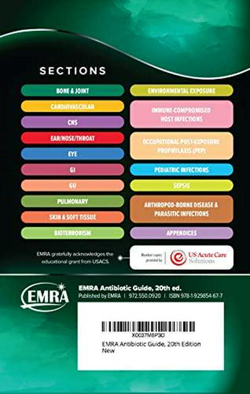 by MD Brian J. Levine (Author), EMRA Antibiotic Guide, 20th Edition