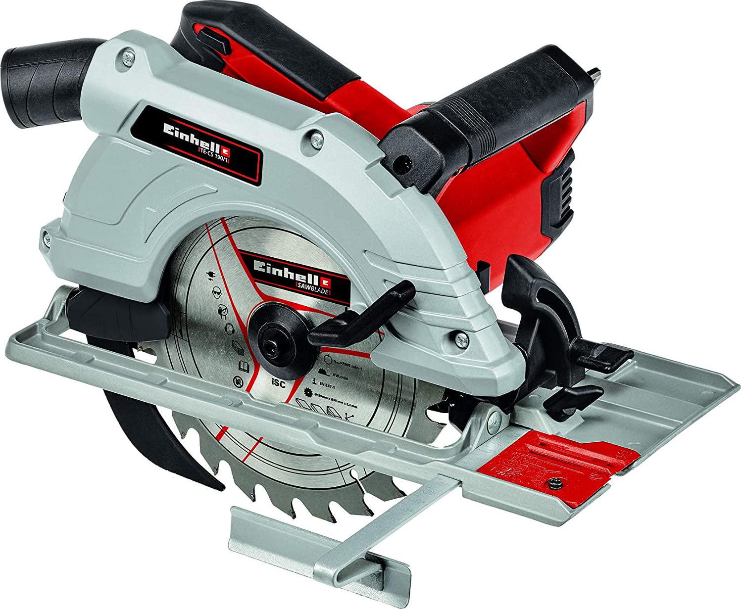 Einhell, Einhell 4331005 Hand-Held Circular Saw (1500W, 5500 rpm, tool-Free Adjustment, Large Handle, Aluminium Saw Table, Spindle Locking System, Including Carbide-Tipped Saw Blade), 23.3 cm*37.4 cm*24.2 cm