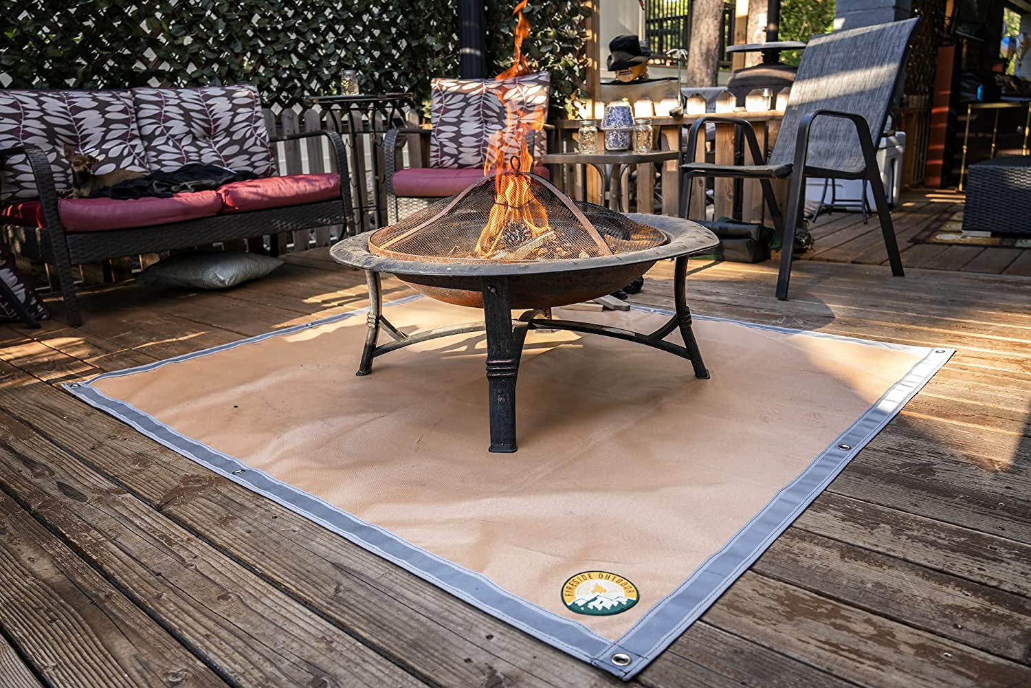 Campfire Defender Protect Preserve, Ember Mat - Protect the Area underneath Your BBQ Grill or Fire Pit from Grease and Popping Embers