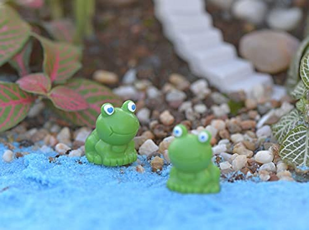 Exasinine, Exasinine 20 Pcs Resin Mini Frogs Green Frog Miniature Figurines Fairy Garden Miniature Moss Landscape DIY Terrarium Crafts Ornament Accessories for Home Décor