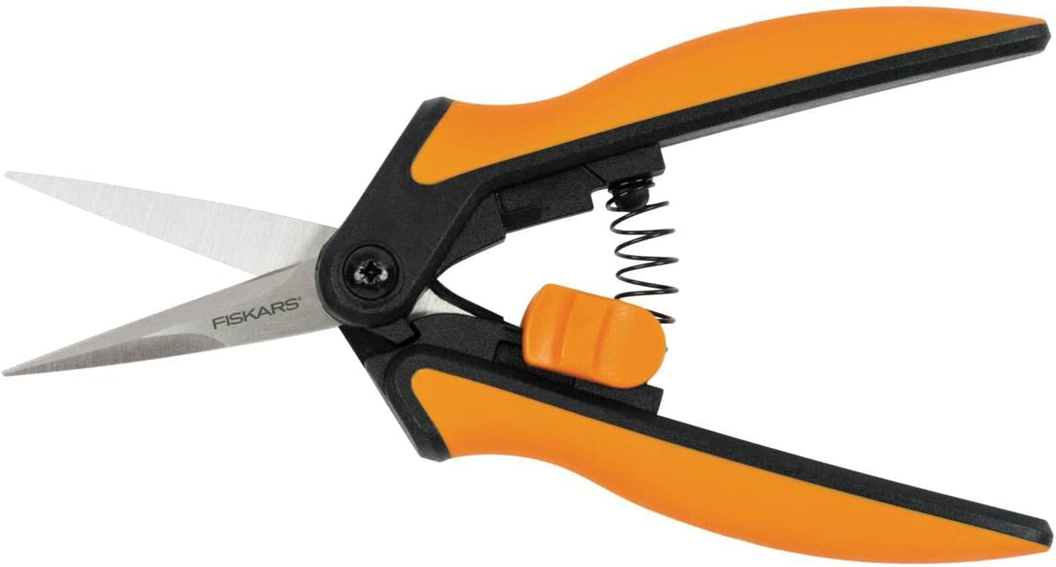 Fiskars, Fiskars Solid Snip Pruning Microtip SP13, Length: 21,5Cm, High-Quality Steel Blades/Plastic Handle, Black/Orange, 1051600