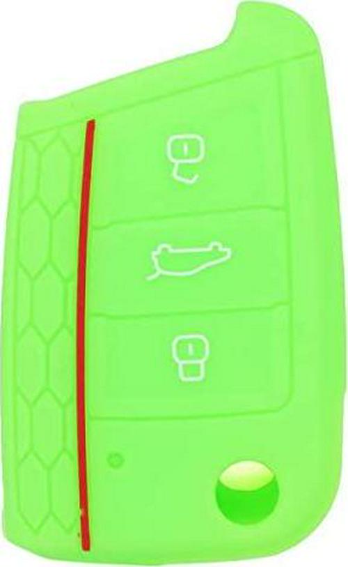 BROVACS, (Green) - Fassport Silicone Cover Skin Jacket for Volkswagen Golf GTI 3 Button Remote Key CV9801 Green